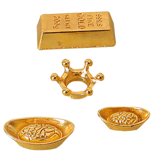 仿真微缩金砖迷你算盘元宝皇冠金条手工diy手机壳烟灰缸装饰配件