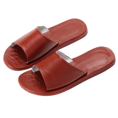 水牛夏季情侣纯皮硬底防滑拖鞋