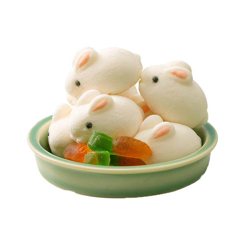 兔子棉花糖蛋糕装饰糖果草莓味