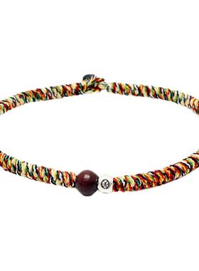 檀香木饰品红手绳九乘金刚结