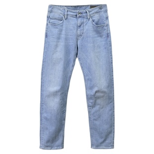 很划算ABLE JEANS牛仔裤男春季修身浅色弹力小脚裤立体进场瘦腿裤