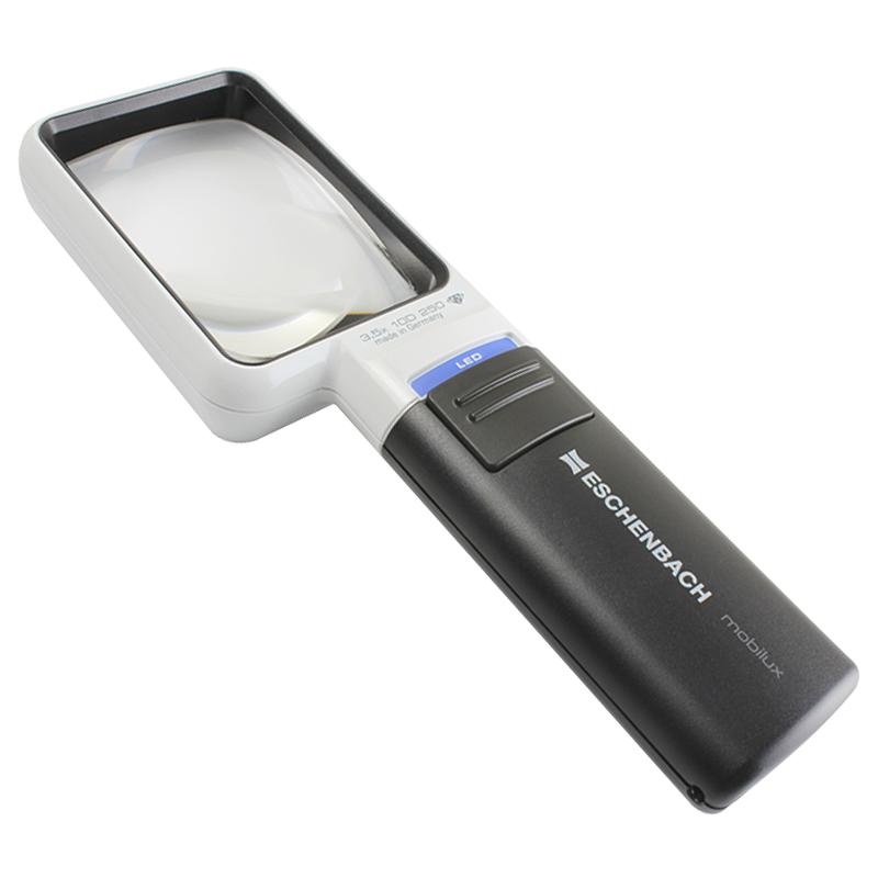 德国 ESCHENBACH宜视宝 正品3.5倍/4倍方形带LED灯 老人阅读高清老花助视器儿童低视力看报手持式放大镜15