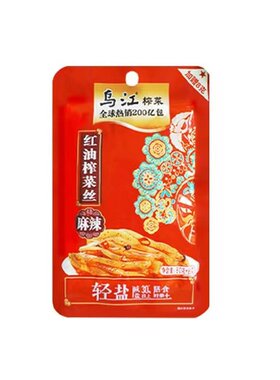 乌江红油榨菜丝麻辣80g涪陵榨菜轻盐爽口佐餐开味咸菜即食下饭菜