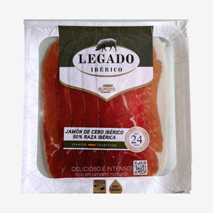 Elpozo西班牙原装进口伊比利亚黑猪火腿切片60g即食生吃火腿包邮