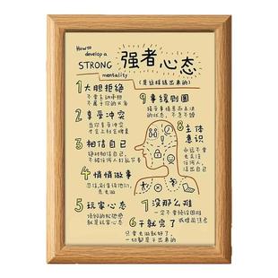 2025自我激励强者心态学习简约高颜值办公桌送孩子书房相框摆件