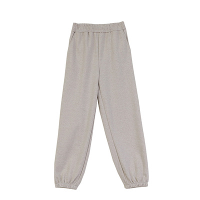 人字纹运动裤女高个子加长卫裤高腰超长束脚裤醋酸毛呢休闲裤