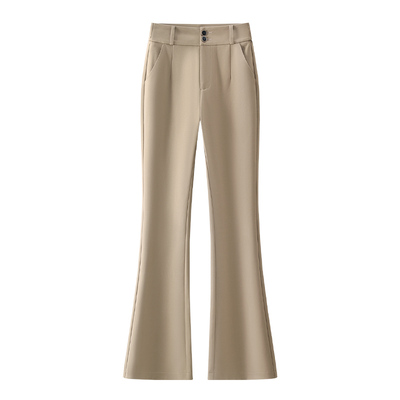 啄木鸟高档气质微喇裤女西装裤