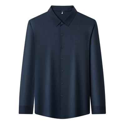 罗蒙春秋季新款长袖衬衫男士衬衣