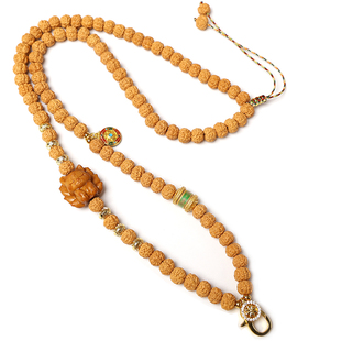 金刚菩提子手工佛牌链文玩狐狸九尾编织珐琅快拆女士唐卡吊坠挂绳