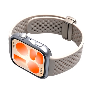AW适用华为FIT5表带FIT4手表智能腕表watchfit5pro新款洞洞透气硅胶FIT3磁吸金属扣高级夏季运动男女一体腕带