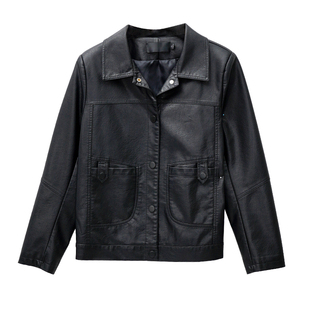 黑色皮衣外套女加厚高级感2025新款短款夹克秋冬加绒保暖pu皮外衣