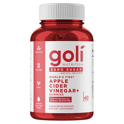 Goli Nutrition,世界初款苹果醋+ 软糖，无糖，60 粒
