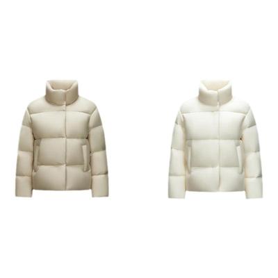 陈都灵同款森马羽绒服女短款冬季加厚外套发热三防立领鹅绒服保暖