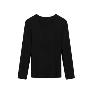 黄小姐气凝胶保暖长袖女无痕薄绒秋衣打底衫