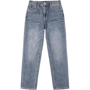 【张凌赫代言】Lee25秋冬新品411舒适高腰小直脚中浅蓝色女牛仔裤