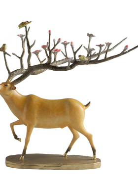 黄铜梅花鹿摆件一鹿平安家居礼品