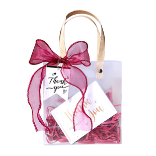 磨砂礼品手提袋儿童节日小朋友生日礼物回礼袋透明结婚伴手礼袋子