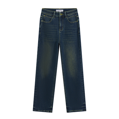 美特斯邦威美式复古磨损加厚长裤