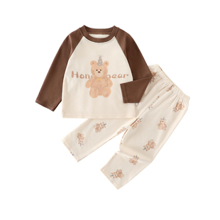 婴儿衣服纯棉长袖分体套装四季款男女宝宝长衣长裤居家两件套春秋