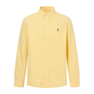 【100%纯棉】POLOWALK男装长袖衬衫2025秋季新品翻领纯棉衬衣男式