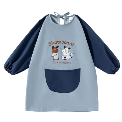 宝宝长袖防脏反穿衣儿童画画围裙