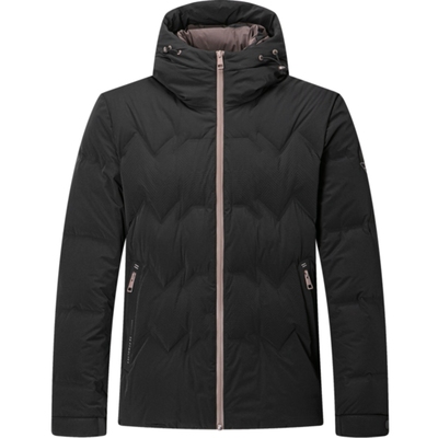 七匹狼连帽轻量弹力羽绒服