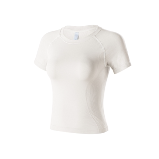 运动短袖女速干紧身瑜伽服上衣跑步羽毛球普拉提训练健身t恤套装