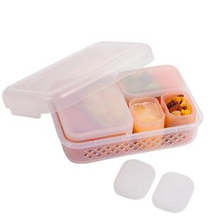 haakaa宝宝辅食盒婴儿保鲜盒可蒸煮硅胶冷冻格外出零食分装储存盒