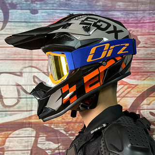 ORZ越野头盔男女全覆电动自行车沙滩车卡丁车拉力盔山地车帽子