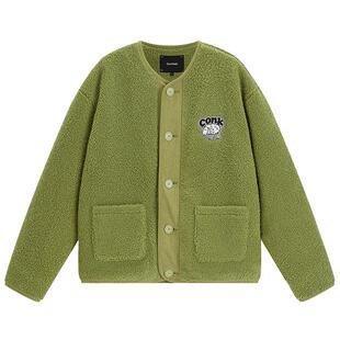 CONKLAB可可羊摇粒绒女宽松外套冬季潮牌休闲保暖抓绒棉服情侣衫