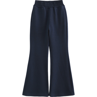 诺诺公主S1N初中生2026春新款韩系学院喇叭裤女青少年百搭休闲裤