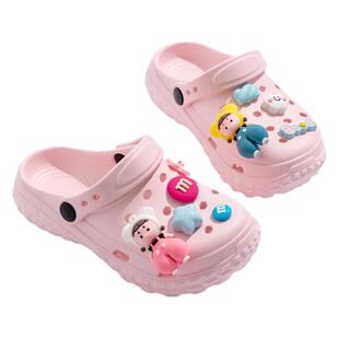 儿童洞洞鞋女孩夏季外穿2026新款eva宝宝小朋友小孩凉拖女童拖鞋