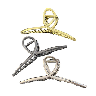 简约大号抓夹发量多发夹女后脑勺珍珠网红2023新款高端鲨鱼夹头饰