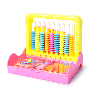 学具盒一年级下册儿童五行计数器小学二年级儿童数学专用时钟模型算数小棒七巧板几何体正方体和长方体学习币