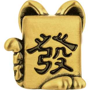 MONOLOGUE独白当局者潮發财猫麻将复古黄金转运珠MR1686新年礼物