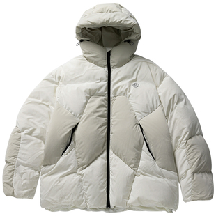 极度寒冷95白鸭绒撞色羽绒服男冬季宽松连帽加厚保暖无性别情侣装