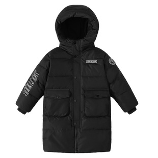 胖胖象韩版儿童羽绒服中长款连帽加厚外套中大童鸭绒冬季保暖童装