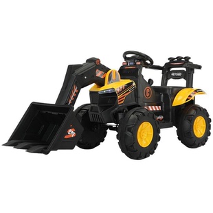 电动推土机可坐人遥控越野车推士工程车玩具拖斗车儿童玩的挖掘机