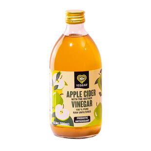 VEGAANA薇戈娜苹果醋原浆500ml饮料西班牙自然发酵无糖健身减燃醋