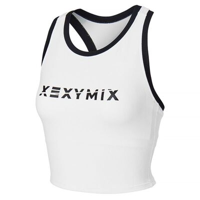 XEXYMIX 撞色运动文胸女无钢圈字母印花背心 星辰韩国代购 杰克茜
