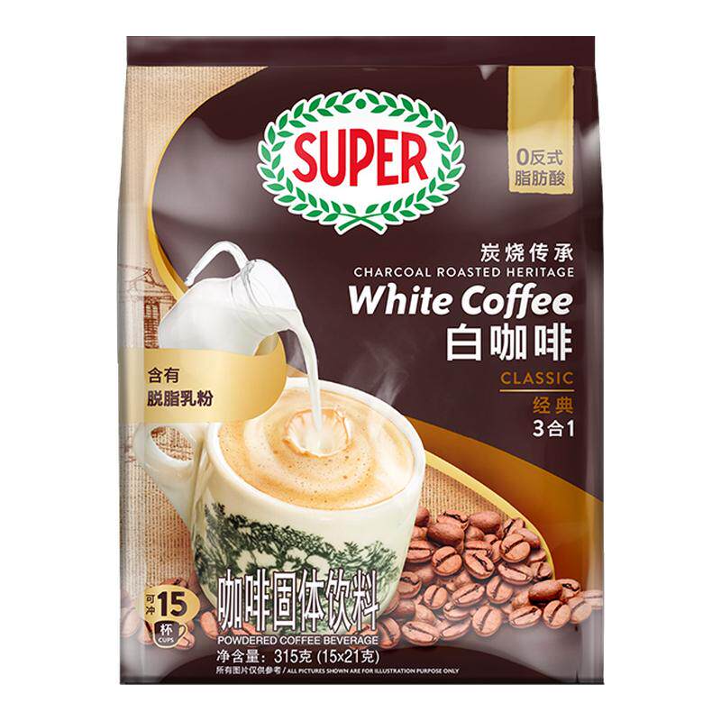 【实发5袋】SUPER进口白咖啡4袋