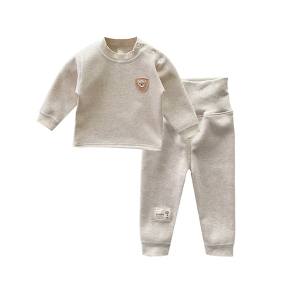 冬款加厚加绒婴儿保暖内衣套装