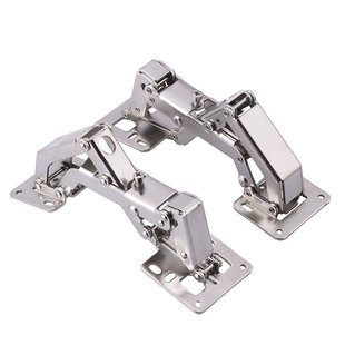 铰链免开孔合页铰链橱柜门大角度重型柜门合页免打孔165度铰链175