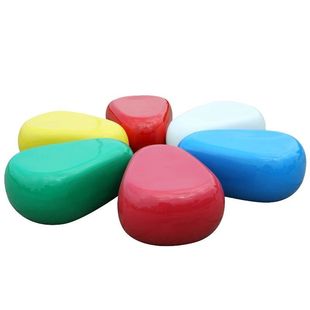 玻璃钢座椅商场休闲椅鹅卵石沙发字母椅子户外树池坐凳公共休息椅