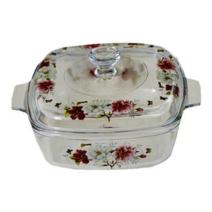 韩国汤碗玻璃碗家用微波炉加热专用器皿泡面碗带盖双耳大号沙拉碗