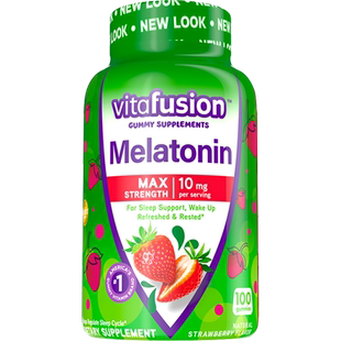 vitafusion褪黑素sleepwell睡眠糖3mg退黑素安瓶软糖60粒Y