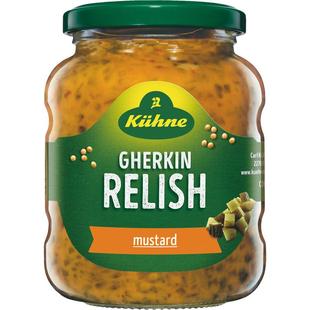 厚皮橙同款德国进口冠利黄芥末酸黄瓜青瓜酱蓉橙姐汉堡专用Kuhne