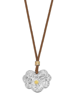 足银9999簇华吊坠项链国潮