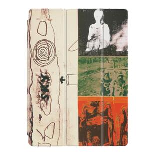 vintage复古小众欧美原创美式拼接版画适用苹果2022款iPadPro12.9/11三折保护壳air5/mini6防摔壳ipad10笔槽