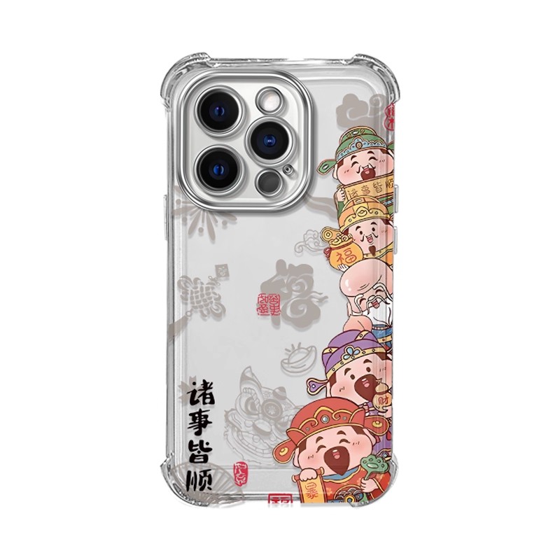 电镀四角适用苹果16手机壳新款iphone16高级15promax创意14风生水起ip13全包防摔透明12plus旋转支